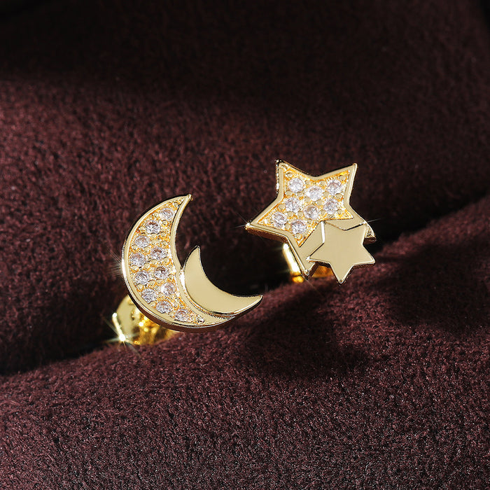 Star and moon earrings creative earrings for women