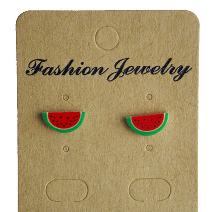 Red Fruit Fun Acrylic Earrings - wallojewerly 