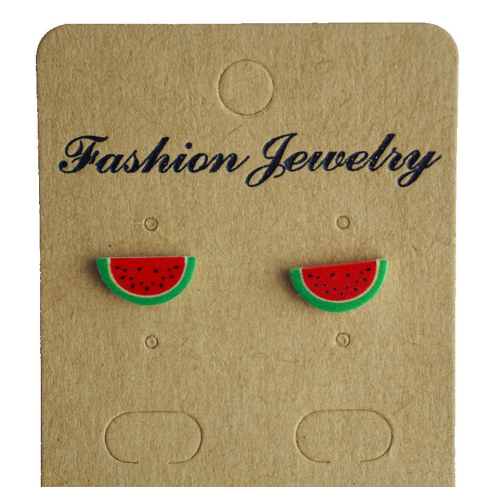 Red Fruit Fun Acrylic Earrings - wallojewerly 