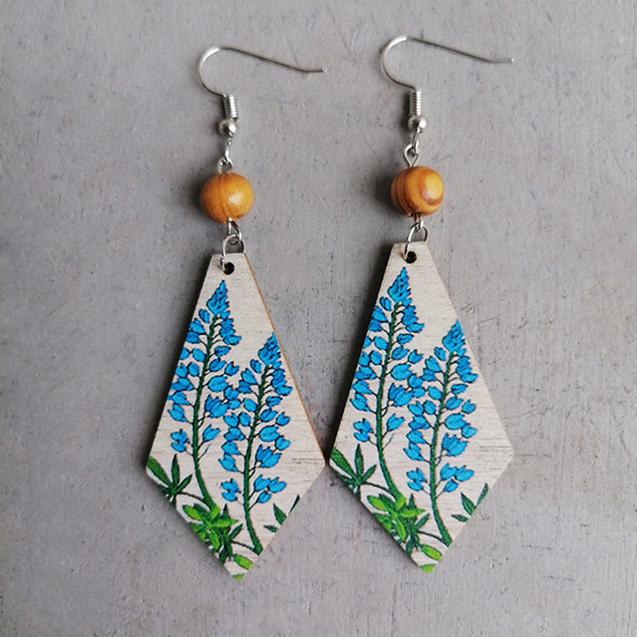 Sunflower Wooden Earrings