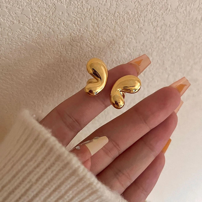 Anillo de acero inoxidable ajustable con líneas geométricas - Baño de oro de 18 quilates