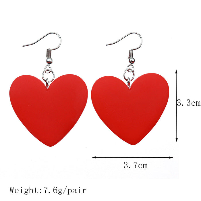 Colorful love earrings - wallojewerly 