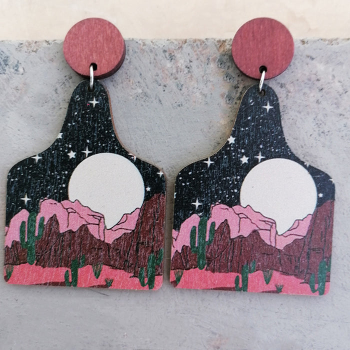 Wooden vacation earrings