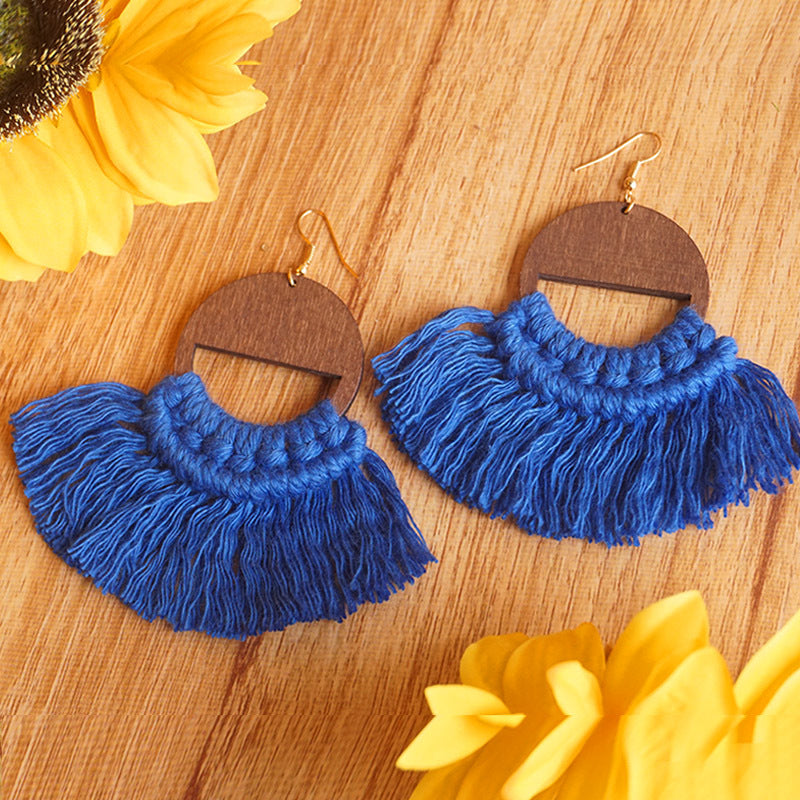 4th of July Bohemian Tassel Earrings for Independence Day