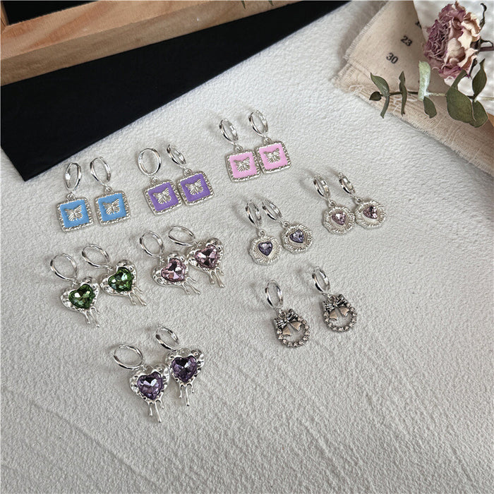 Sweet and cool hot girl earrings Korean style personality love tulip earrings