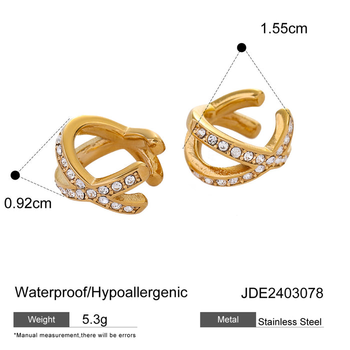 Pendientes minimalistas de acero inoxidable chapado en oro de 18 quilates con textura de perla en forma de corazón: joyas de diseño exclusivo para mujeres