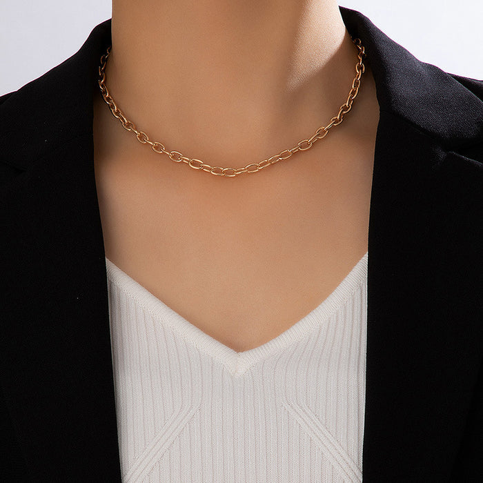 Classic Bold Chain Choker Necklace - Versatile Unisex Design