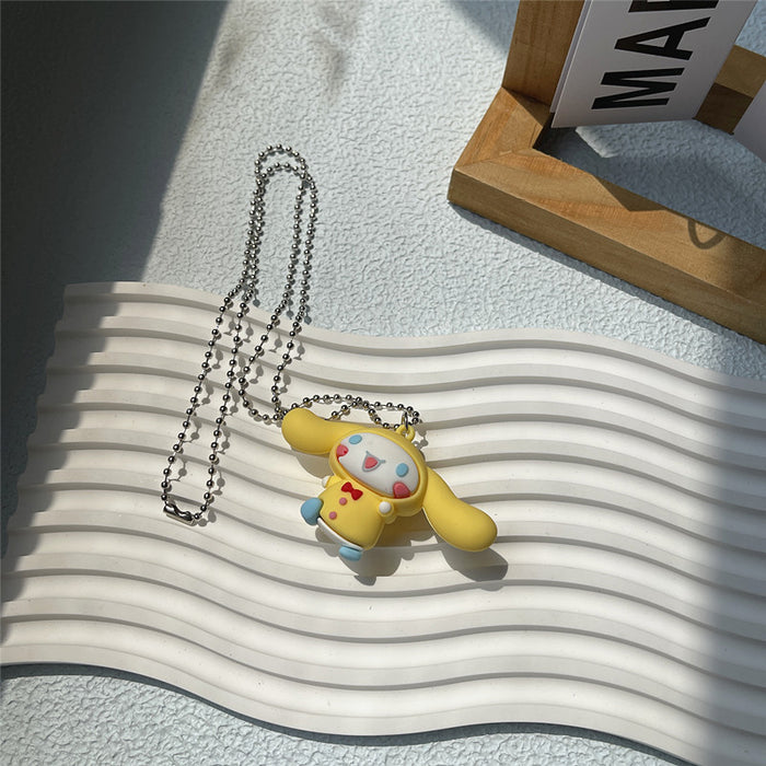 Puppy three-dimensional necklace soft girl style pendant earrings