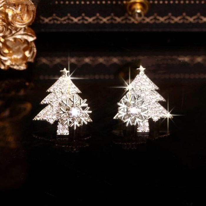 Sparkling Christmas Tree Earrings