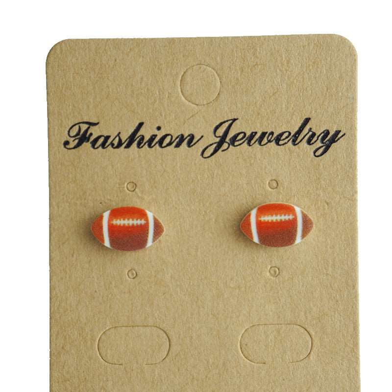 Small and exquisite acrylic baseball earrings