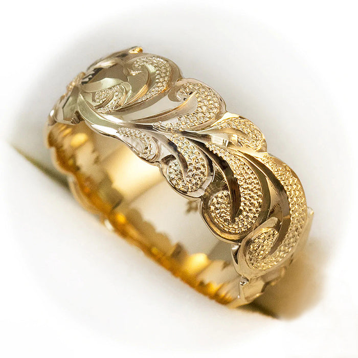 Zircon flower men's retro textured index finger ring niche