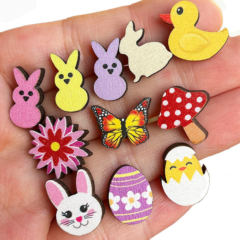 Easter Spring Summer Cute Bunny, Egg, Mushroom, and Butterfly Stud Earrings