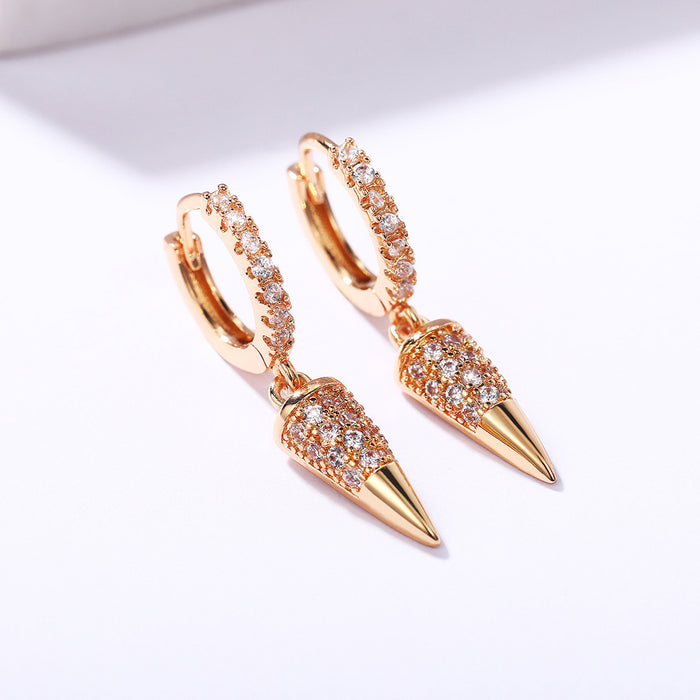 Creative geometric rivet earrings