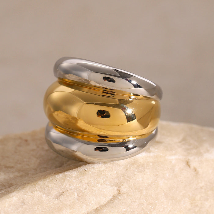 Stainless steel contrast color retaining ring