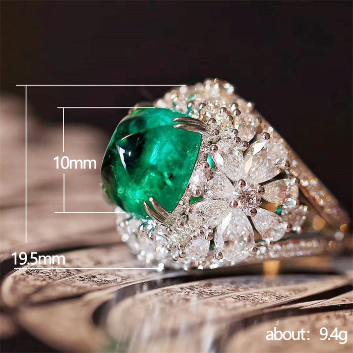 Vintage Emerald Zirconia Ring