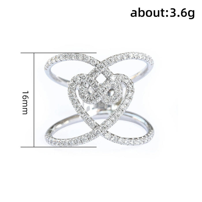 Personalized exaggerated index finger ring, three-dimensional geometric heart-shaped ring