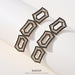 Geometric Zircon Hollow Earrings - Vintage Long Tassel Statement Jewelry - wallojewerly 