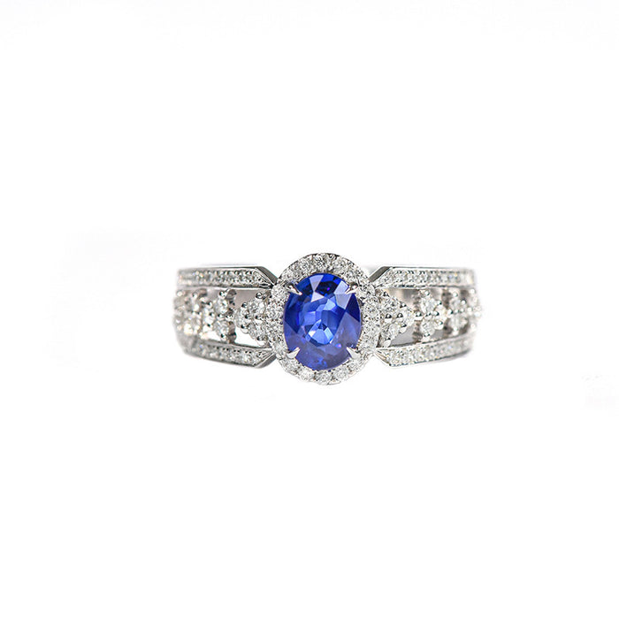 Anillo de diseño de joyería de alta gama, anillo retro de tendencia nacional total hueco