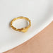 Wholesale non-fading stainless steel and titanium steel gold-plated heart-shaped geometric openwork rings - wallojewerly 
