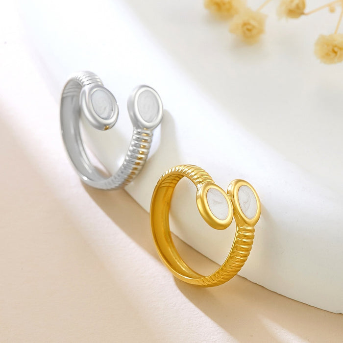 Wholesale 18K gold-plated geometric drip rings