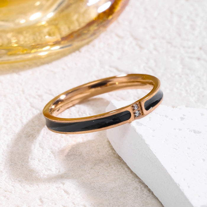 Wholesale rose gold, stainless steel, titanium steel, and diamond-set rings