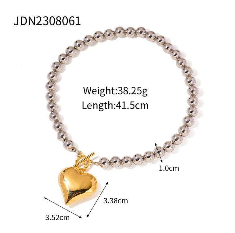 Fashionable Titanium Steel Clavicle Chain Necklace - 18K Gold-Plated Non-Fading Design for Women