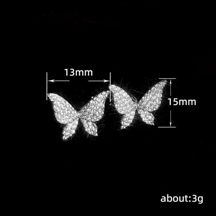 Butterfly ear clips for girls without pierced ears