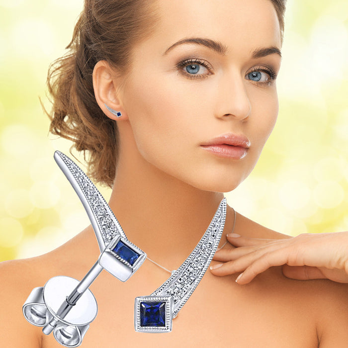 Geometric zircon earrings simple earring accessories