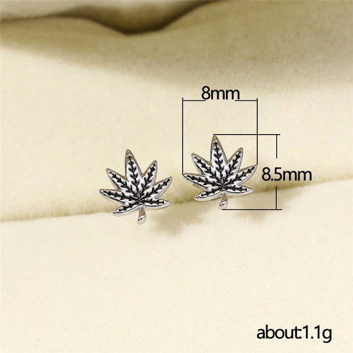 Maple Leaf Earrings Black Craft Design Earrings