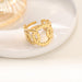Wholesale 18K real gold, stainless steel, titanium steel irregular openwork rings - wallojewerly 