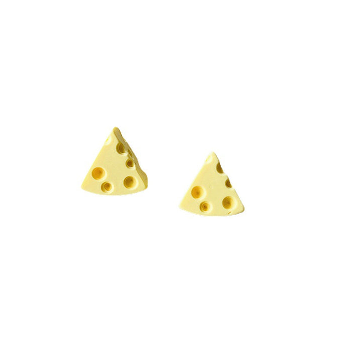 Cheese earrings Korean colorful childlike girl earrings