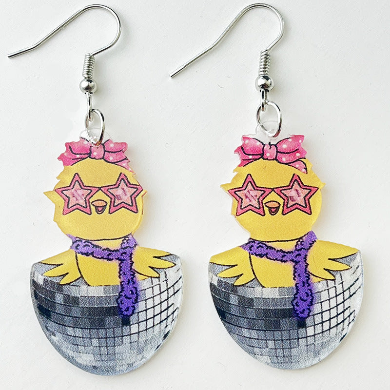 Acrylic Easter Bunny Earrings