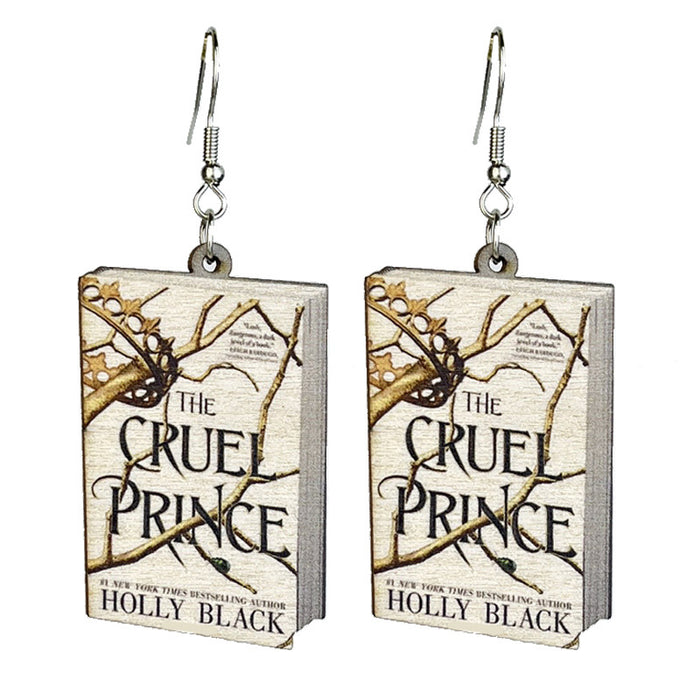 Book wooden earrings