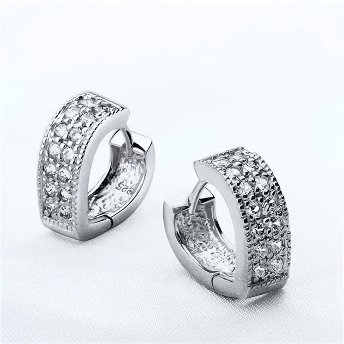 Heart-shaped hollow earrings exaggerated banquet wedding earrings
