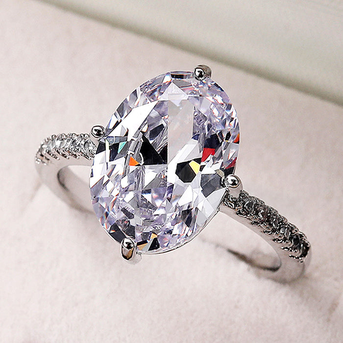 Korean wedding bridal jewelry oversized marquise zirconia ring