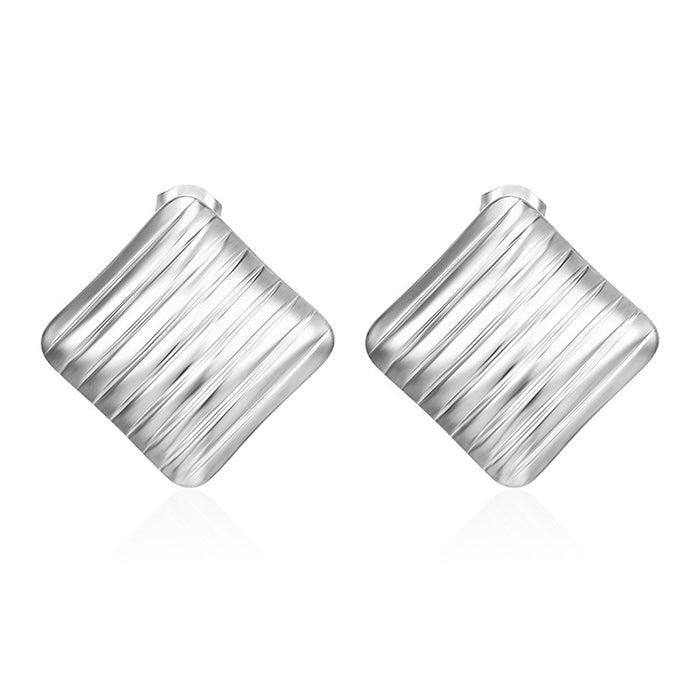 Titanium steel stripe stainless steel earrings light luxury temperament 18K gold wholesale