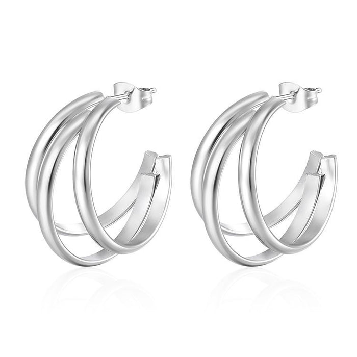 Wholesale arc earrings, Amazon same stainless steel earrings