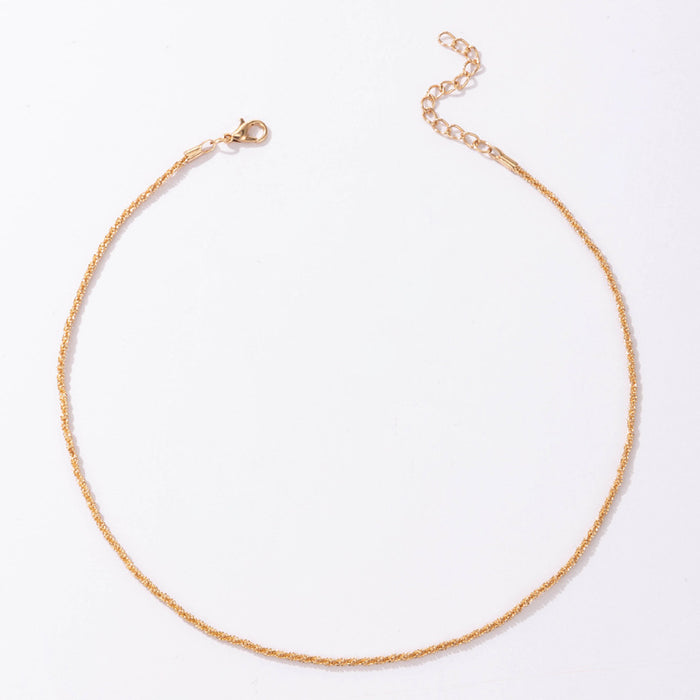 Hip-Hop Style Short Chain Necklace – Trendy Metal Lock Pendant