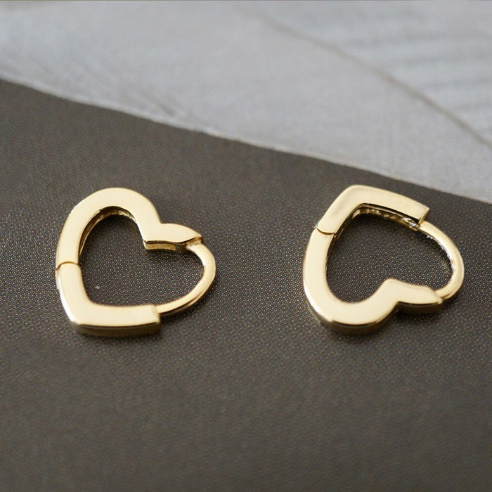 Gold Heart Earrings Valentine's Day Gift