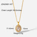 Stainless Steel Gold Plated Natural Stone Necklace - wallojewerly 