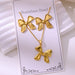 Wholesale 304 stainless steel hydraulic gold-plated earrings and necklace sets - wallojewerly 