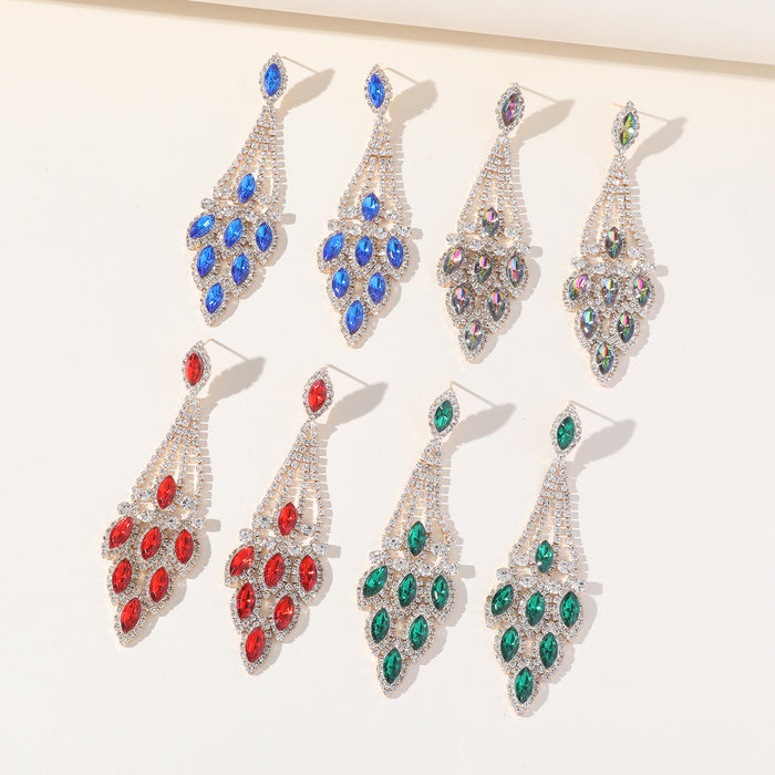 Luxury Zircon Earrings - Exaggerated Dangles for Brides and Special Occasions