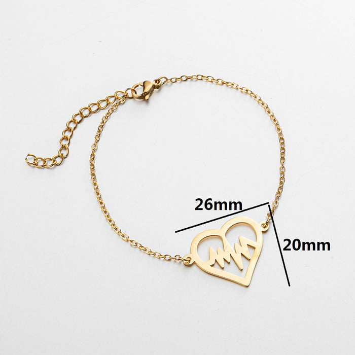 Heartbeat pendant bracelet, girls girlfriend small Wholesale of public design jewelry