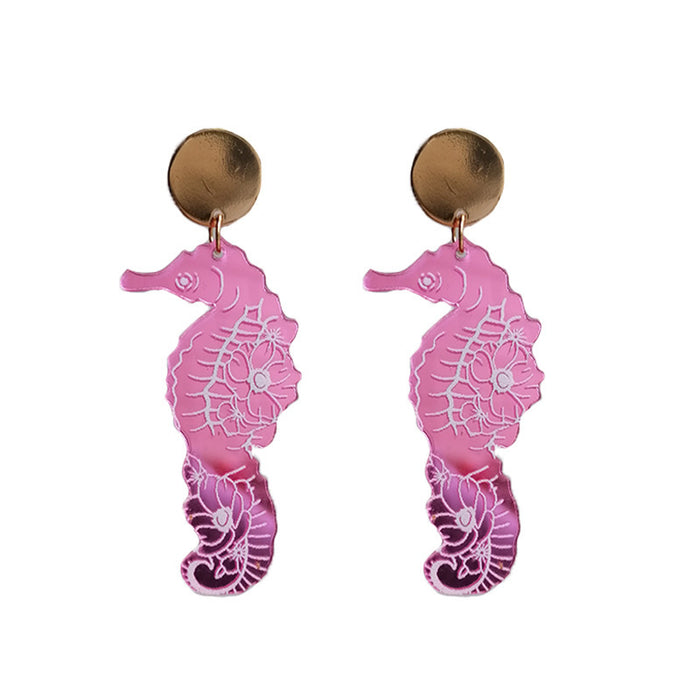 Marine life acrylic earrings