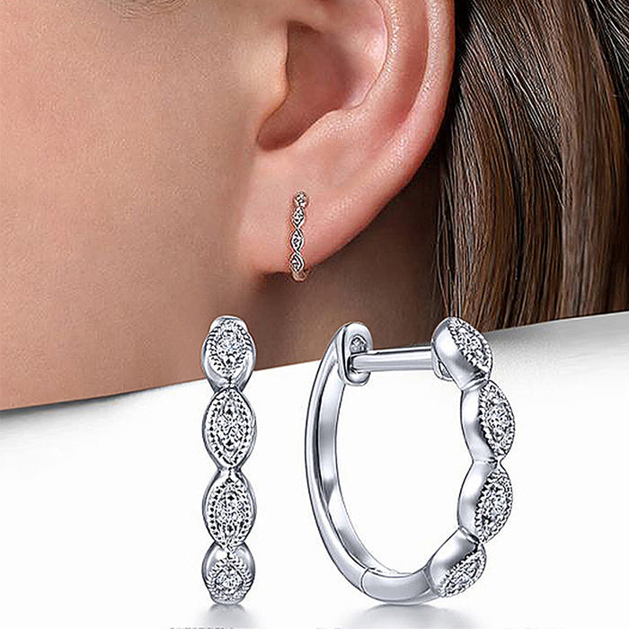 Hip-hop style twisted earrings simple design circle earrings