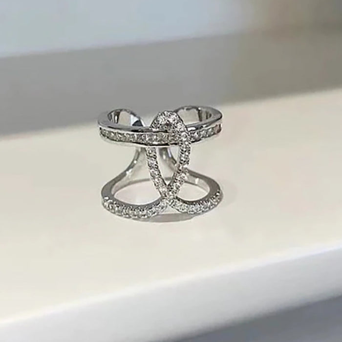 Anillo de moda simple para mujer, estilo moderno, anillo de dedo índice de estudiante