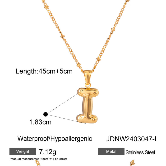 Stainless steel letter necklace pendant neck chain clavicle chain