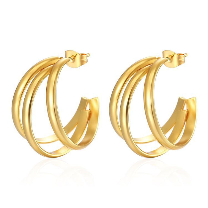 Wholesale arc earrings, Amazon same stainless steel earrings