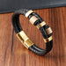 Stainless Steel Braided Leather Bracelet - wallojewerly 