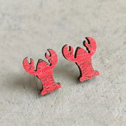 Wooden red panda earrings - wallojewerly 